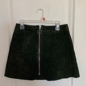 Genuine Leather Mini Skirt
